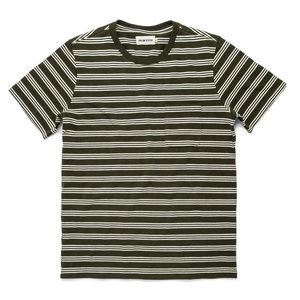 Taylor Stitch The Heavy Bag Tee in Cypress Stripe Size Medium (40)